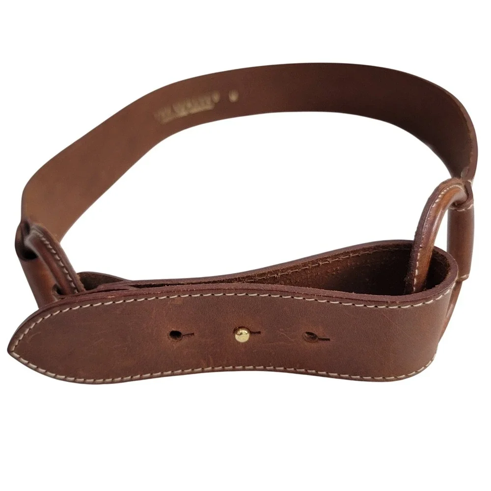 VTG The Limited NWOT Brown Italian Leather Wide‎ Waist Belt Medium O-Ring Boho